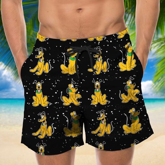 Pluto Hawaii Shirt, Pluto Button Shirt, Disney Pluto Shirt