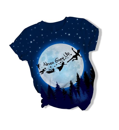 Disney Peter Pan Never Grow Up Pajama Set, Tinker Bell Captain Hook Pajamas