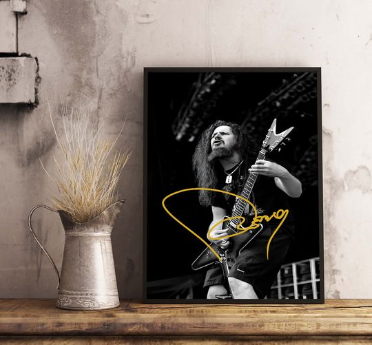 Mayhem Skull Dimebag Darrell Memorial Signature Poster