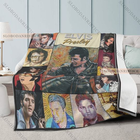 Elvis Presley Fleece Blanket, Elvis Presley Blanket, Bedding Blanket