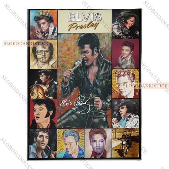 Elvis Presley Fleece Blanket, Elvis Presley Blanket, Bedding Blanket