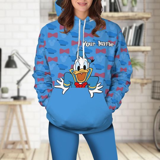 Donald Duck Hoodie Legging, Personalized Gift For Mom, Intermational Women's Day Gift, Mother's Day Gift, Gift For Women