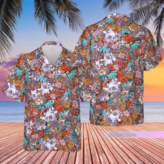 Chibi Dungeons And Dragons Monsters Hawaiian Shirt