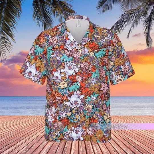 Chibi Dungeons And Dragons Monsters Hawaiian Shirt