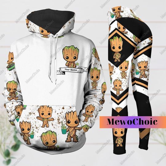 I Am Groot Hoodie Legging, Cute Groot Starwars