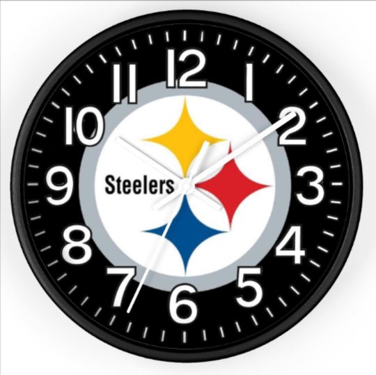 Pittsburgh Steeler football Football Glow In The Dark Wall Clock New!