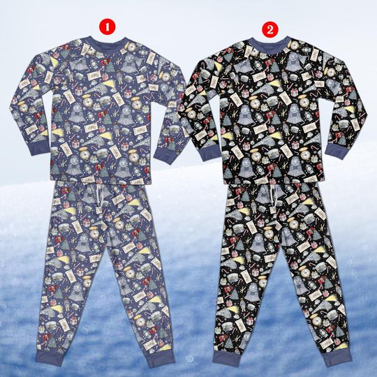 Polar Express Christmas Family Pajamas Set, Festive Holiday Train Print Matching PJs, Cozy Winter Sleepwear for Kids & Adults Xmas Outfit