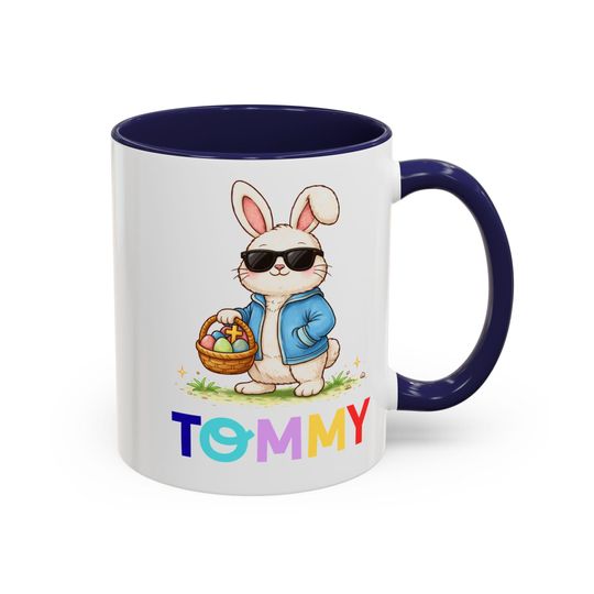 Personalized Easter Kids mug, Custom Bunny, Kids Easter mug, Cute Bunny gift