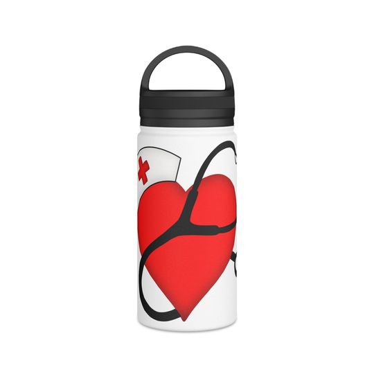 Stainless Steel Water Bottle, Handle Lid
