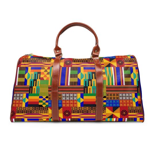 Afro print Ghana Waterproof Travel Bag
