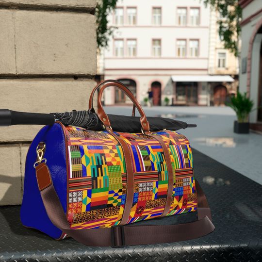Afro print Ghana Waterproof Travel Bag