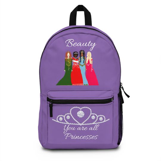Purple Girls Princess  Back to School Backpack