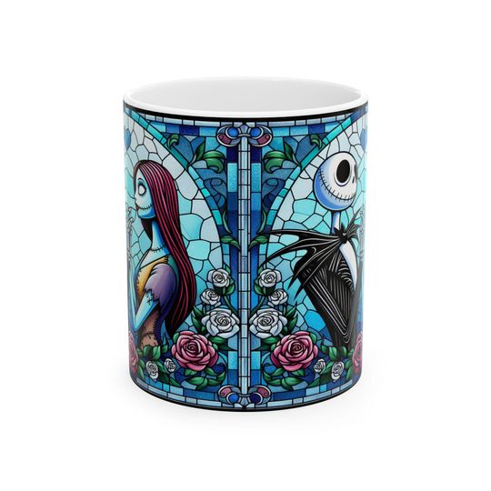 Nightmare Before Christmas Jack and Sally Halloween Coffee Mug