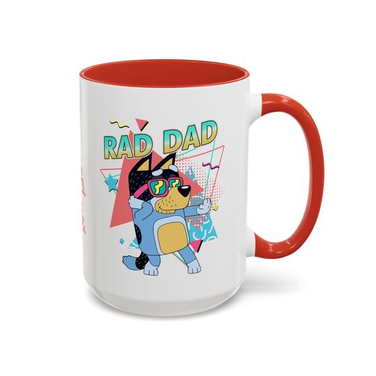 Rad Dad Fathers Day Gift Coffee Mug - BlueyDad Theme