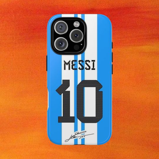 Lionel Messi Inspired Tough Phone Case, Soccer Fan Gift, Sports Phone Cover