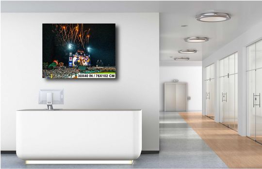 Giants Dodgers Victory Photo Print: Oracle Park Baseball Fireworks