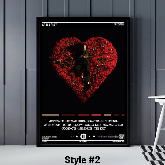 Conan Gray Poster, 5 Different Conan Gray Posters, Superache Album Poster