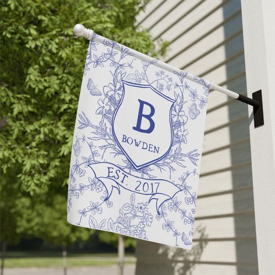 Personalized monogram house flags