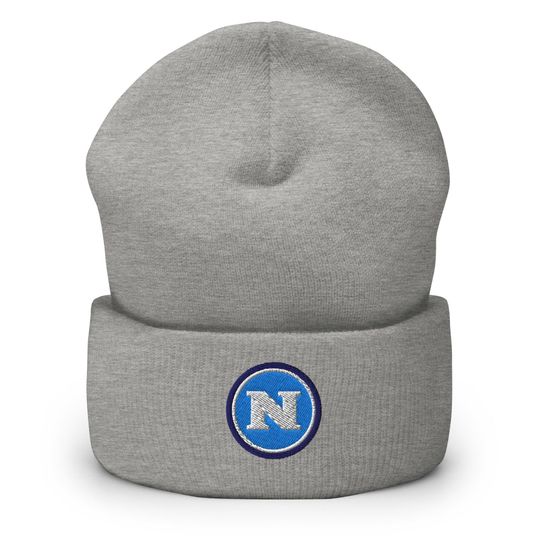 Napoli Embroidered Cuffed Knitted Beanie Soccer Hat