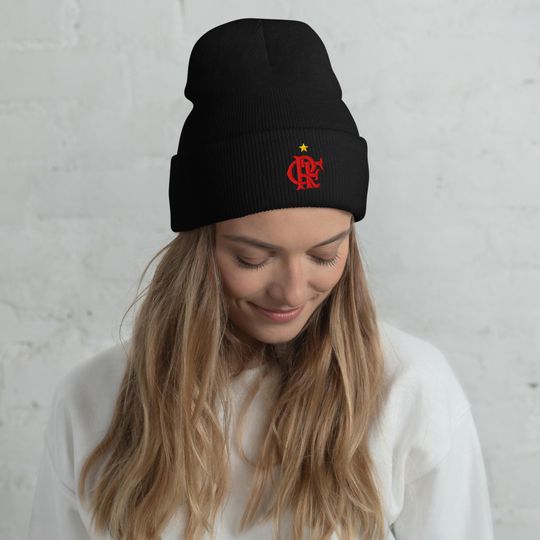 Flamengo Embroidered Knitted Cuffed Beanie Soccer Hat