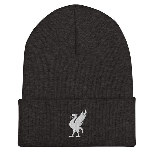 Red Bird Embroidered Cuffed Beanie Soccer Hat