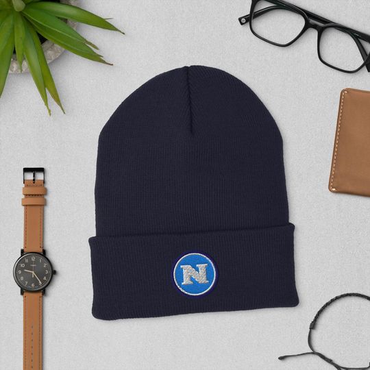 Napoli Embroidered Cuffed Knitted Beanie Soccer Hat