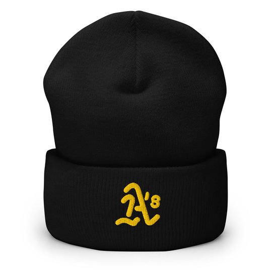 Oakland Embroidered Knitted Cuffed Beanie