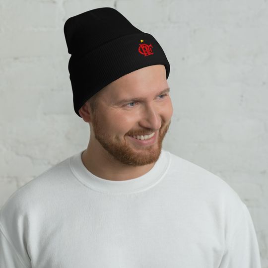 Flamengo Embroidered Knitted Cuffed Beanie Soccer Hat