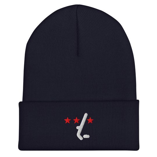 Washington Minimalist Embroidered Cuffed Beanie