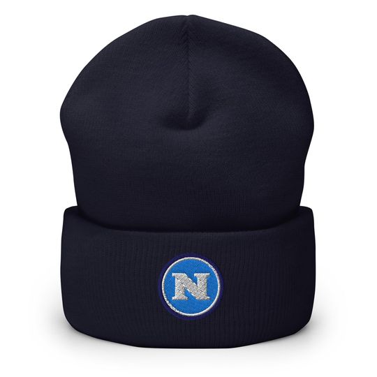 Napoli Embroidered Cuffed Knitted Beanie Soccer Hat