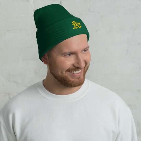 Oakland Embroidered Knitted Cuffed Beanie