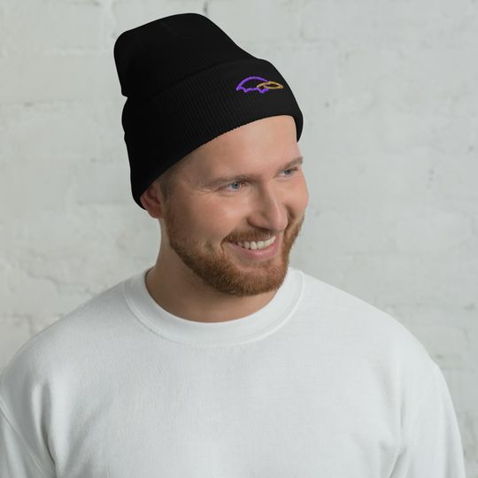 Baltimore Minimalist Design Embroidered Cuffed Beanie American Football Hat