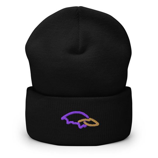 Baltimore Minimalist Design Embroidered Cuffed Beanie American Football Hat