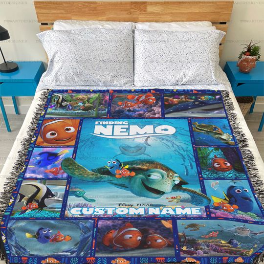 Finding Nemo Disney Blanket, Ocean Cartoon Fleece Blanket