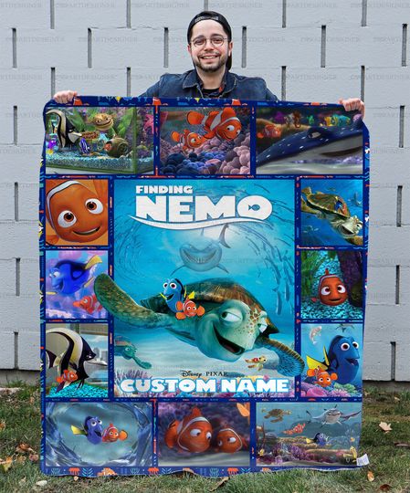 Finding Nemo Disney Blanket, Ocean Cartoon Fleece Blanket