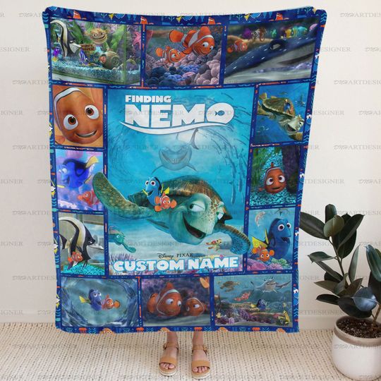 Finding Nemo Disney Blanket, Ocean Cartoon Fleece Blanket