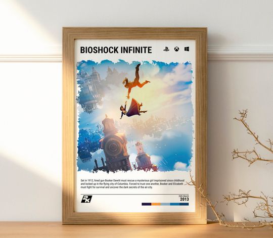 Bioshock Infinite (2013) Minimalist Poster - Video Game Wall Art Print - Gaming Gift