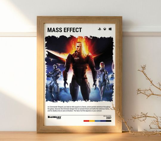 Mass Effect (2007) Poster - Video Game Wall Art Print - Gaming Gift