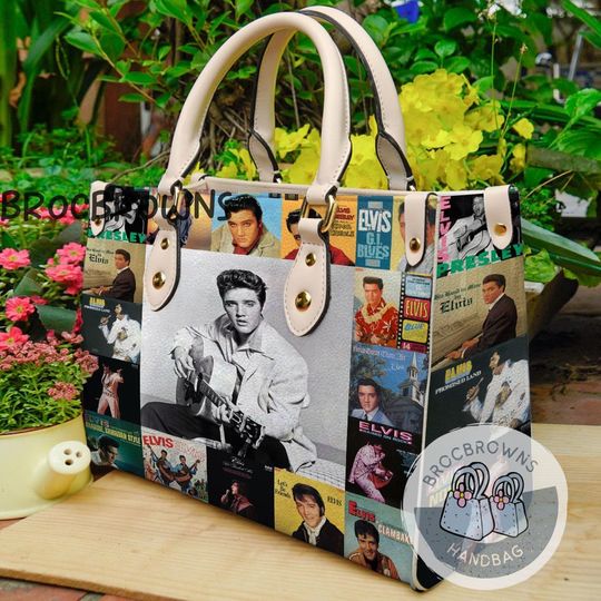 Elvis Presley Personalized Leather Handbag, Elvis Presley Handbag