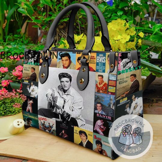 Elvis Presley Personalized Leather Handbag, Elvis Presley Handbag