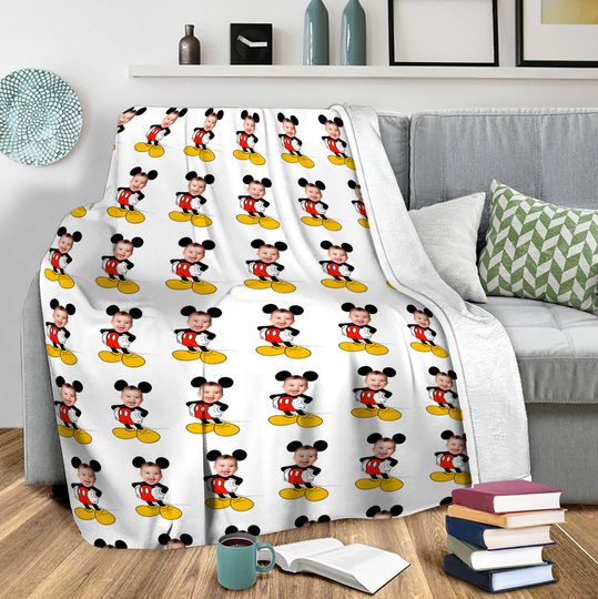 Custom Photo Disney Mickey Fleece Blanket