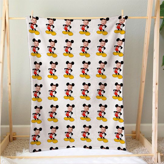 Custom Photo Disney Mickey Fleece Blanket