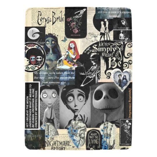 Jack Skellington Halloween Fleece Blanket