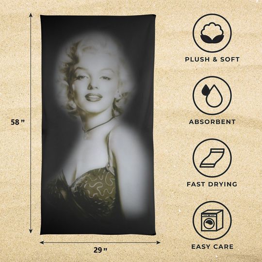 Marilyn Monroe Beach Towel, Marilyn Monroe Merch