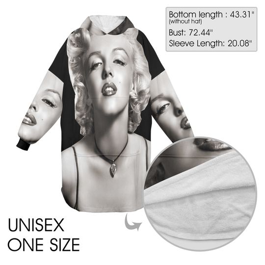 Marilyn Monroe Hoodie Blanket