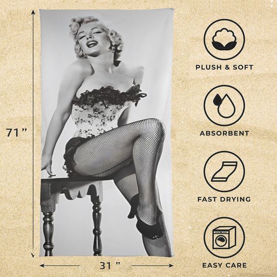 Marilyn Monroe Beach Towel, Marilyn Monroe Merch
