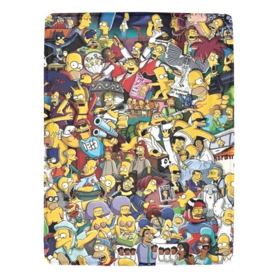 Simpsons Family Fleece Blanket