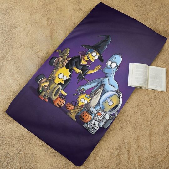 Simpsons Beach Towel Halloween