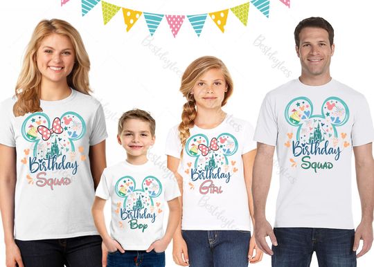 Disney Birthday Shirts, Magic Kingdom Birthday Shirts, Disney Squad Shirt