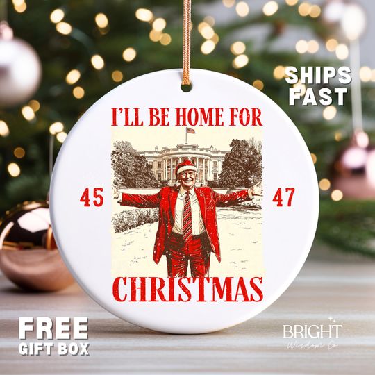 Trump Ornament 2024 Donald Trump Christmas 2024 Ornament Trump Shirt Funny 47th President Republican Gifts Trump Vance Ornament Cowboy Trump